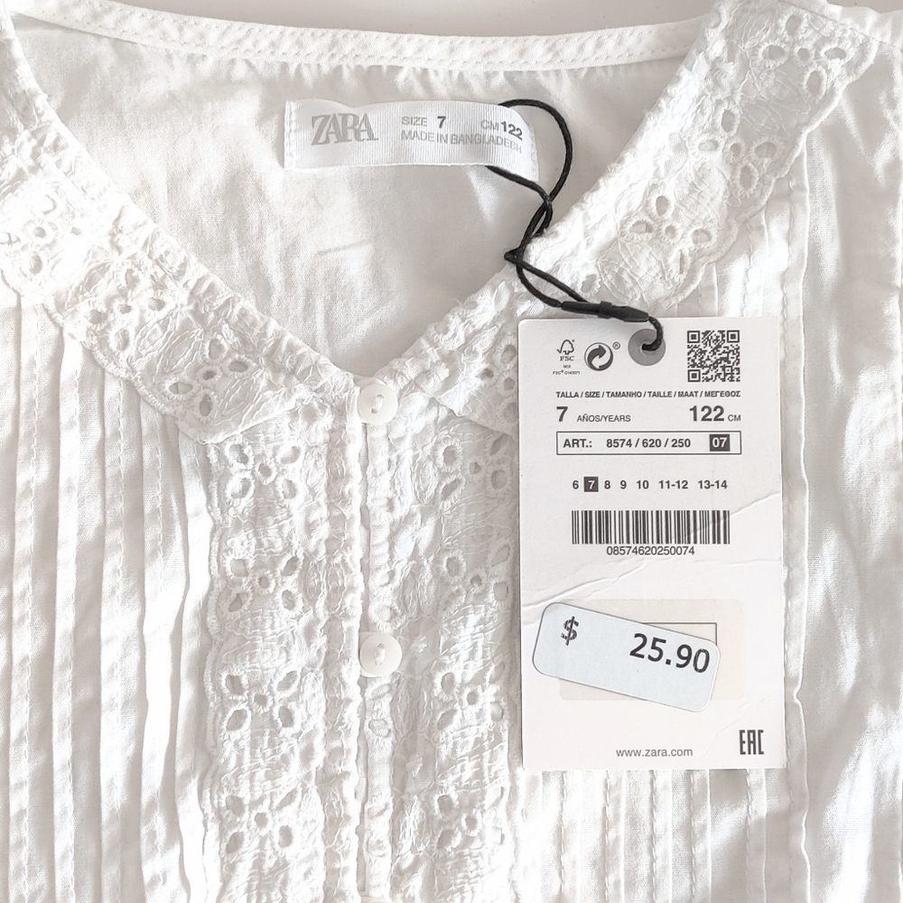 ZARA Top with Swiss Embroidery - Picture 3 of 3